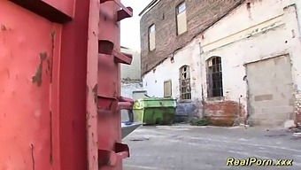 Outdoor Teen Gives Deepthroat To Well-Endowed German Amateur