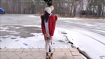 A Sexually Aroused Teen Experiences An Intense Climax Near A Roadway
