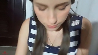 Sister Gives A Blowjob To Her Brother In Front Of Their Parents