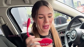 Dani Ortiz Pleasures Herself With A Vibrator While Driving In A Colombian Porno