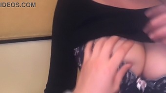 Japanese Teen With Large Breasts Enjoys Breast Fondling