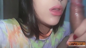 Brazilian Brunette Receives A Facial From Her Partner