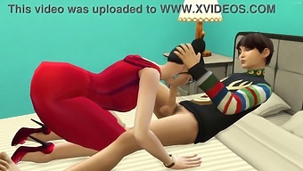 Surprising Christmas Gift: Japanese Stepmom Gives Stepson A Oral Pleasure