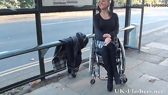 Disabled Adult Film Actress Exposes Herself In Public Alongside A Princess Character