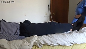 A Muslim Housekeeper Is Startled By The Sight Of A Large Black French Penis